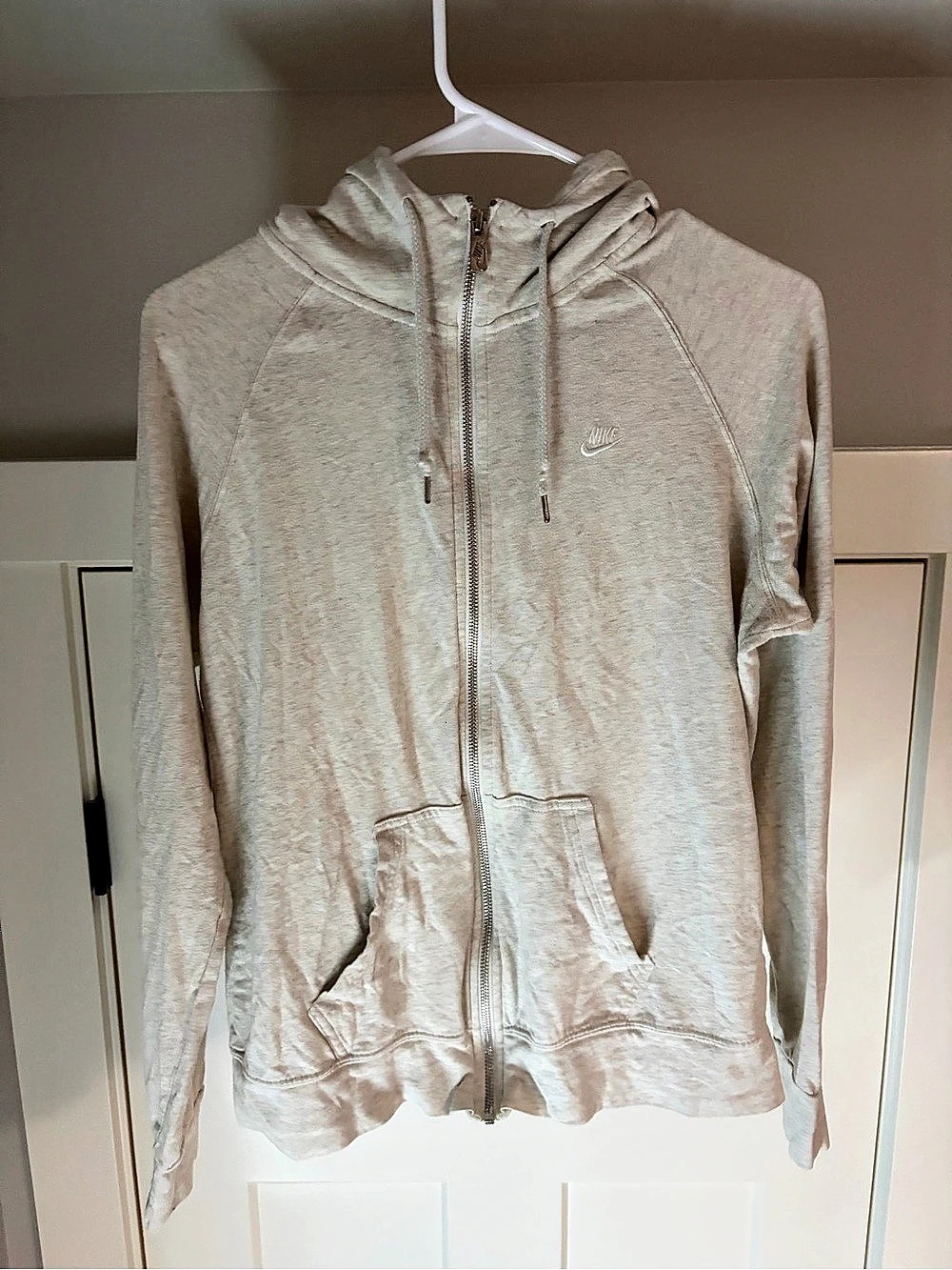 Nike Zip-Up Hoodie in white